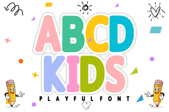 ABCD Kids: A Playful Display Font for Creative Projects