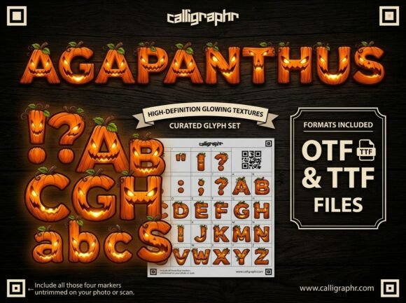 Agapanthus: A Glowing Halloween Display Typeface
