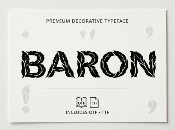 Baron: A Commanding Display Typeface for Impactful Design