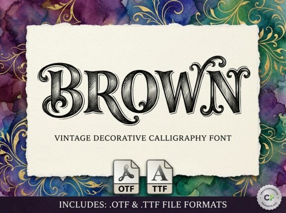 Brown: A Stunning Decorative Display Font for Bold Design