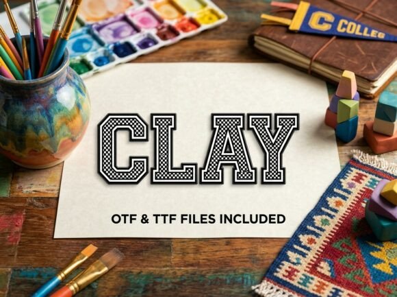 Clay: A Decorative Display Font for Bold Headlines and Logos