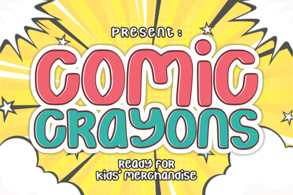 Comic Crayons: The Bold Display Font for Vibrant Designs