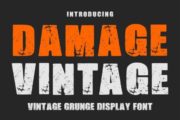 Damage Vintage: The Bold Grunge Font for Authentic Designs