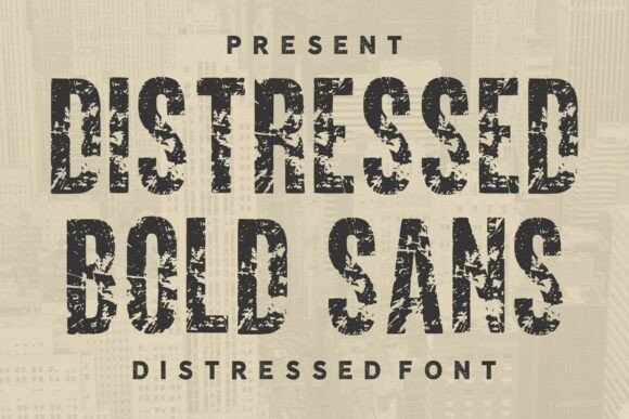 Distressed Bold Sans: Command Attention with Rugged Typography