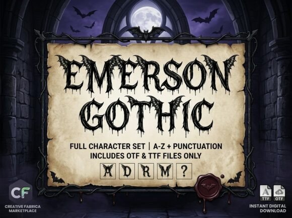 Emerson: Unleash Shadows with a Gothic Typeface