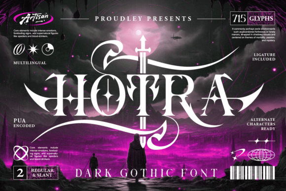 Hotra: A Font Forged in Dark Fantasy