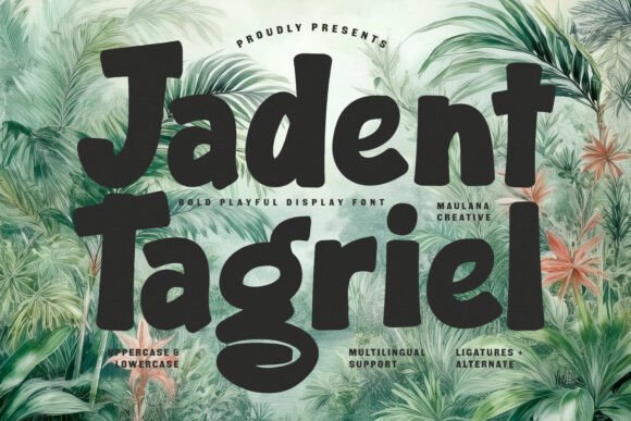 Jadent Tagriel: A Bold, Playful Display Font for Vibrant Designs
