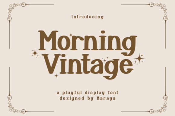 Morning Vintage: A Playful Display Font for Creative Projects