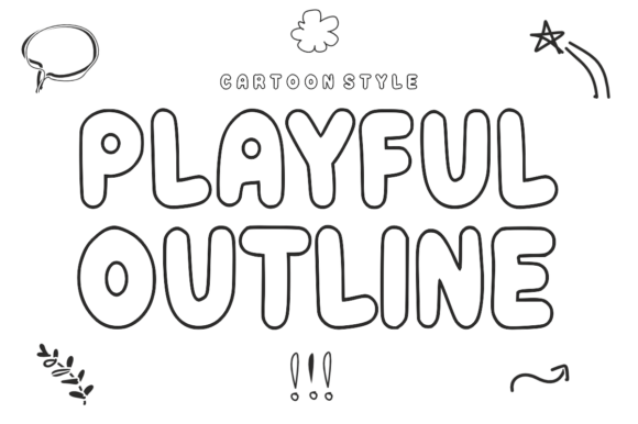 Playful Outline: The Bubbly, Hand-Drawn Font for Joyful Designs