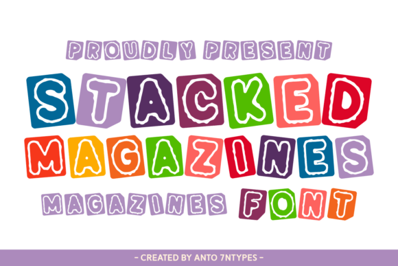 Stacked Magazines: A Playful Retro Typeface