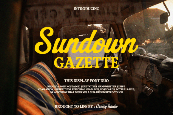 Sundown Gazette Duo: A Font Pairing with Golden Soul