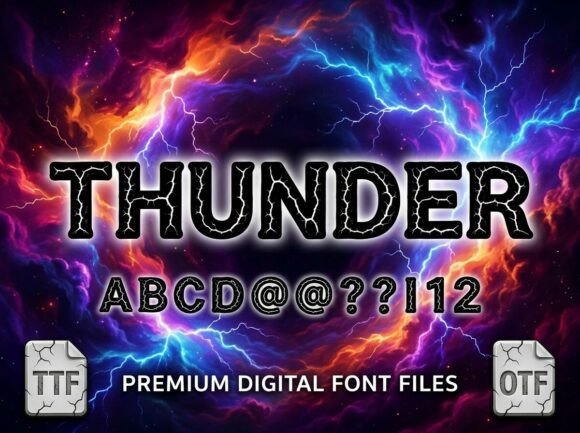 Thunder: High-Voltage Display Font for Impactful Designs