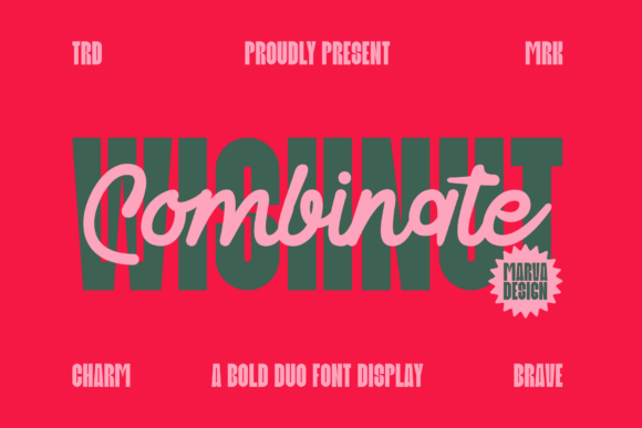 Wishnut Combinate Duo: Bold & Expressive Display Font